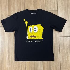 Uniqlo UT SpongeBob CPFM I Don’t Need It Tee Black Mens Small Graphic